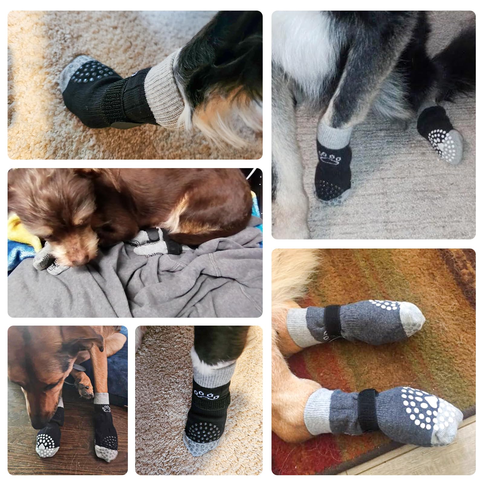 Scenereal Dog Socks To Prevent Licking Paws For Hot/Cold Pavement Anti Slip, Dog Shoes For Hardwood Floors, Dog Boots & Paw Prot